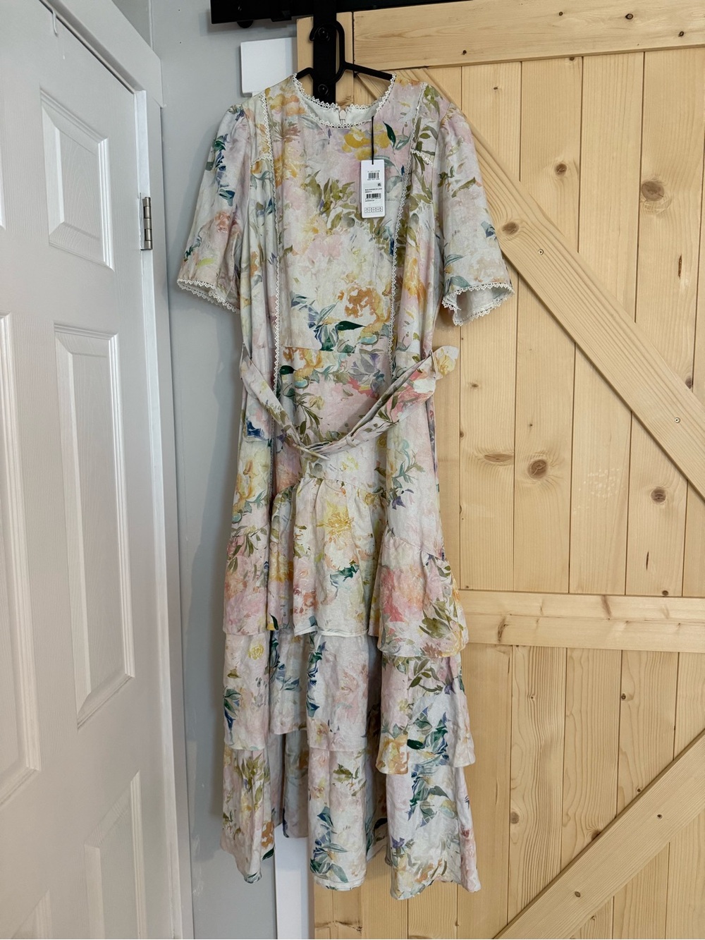 City Chic Pastel Floral Tiered Maxi Dress - Pink, Yellow, Blue